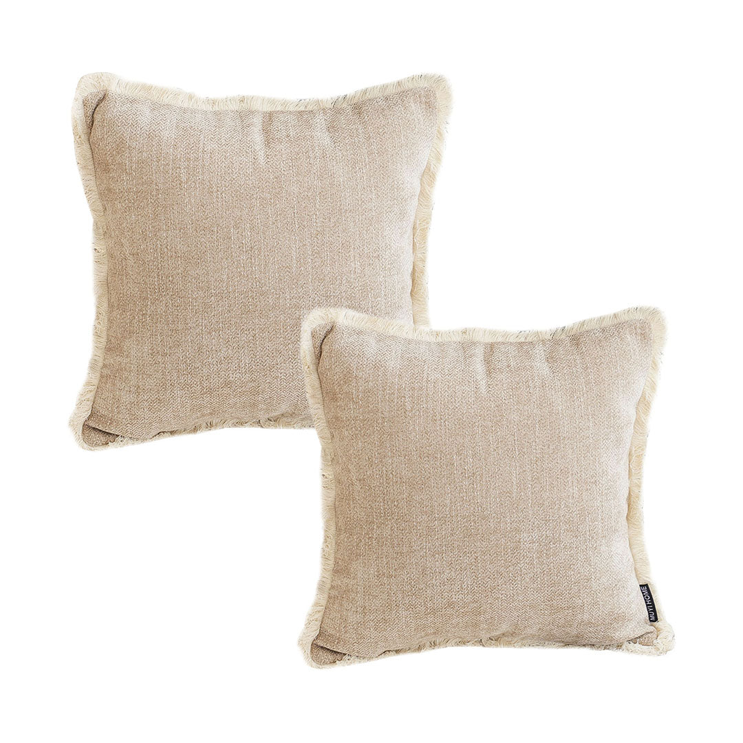 SOGA 2X 45cm Milk Coffee Square Pillowcase – Cozy Neutral Accent