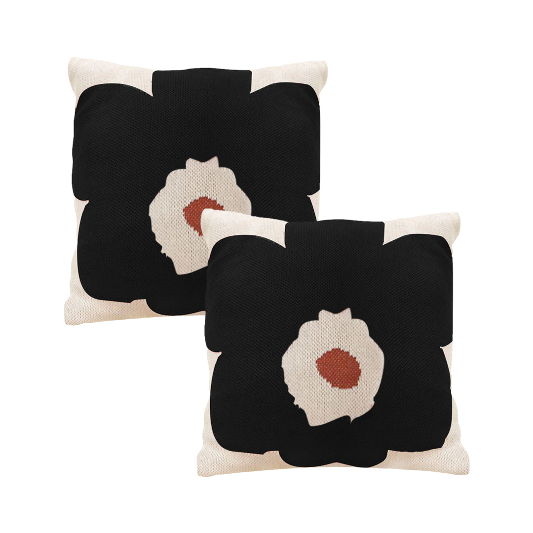 SOGA 2-Pack 45cm Floral Bloom Pillowcases – Elegant Decorative Cushion Covers for Sofa, Bed & Home Décor