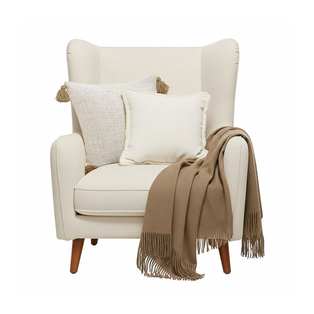 SOGA Cozy Home Set-Flannel Throw Blanket & 2 Decorative Pillow Covers (Knit & Abstract), Soft & Stylish