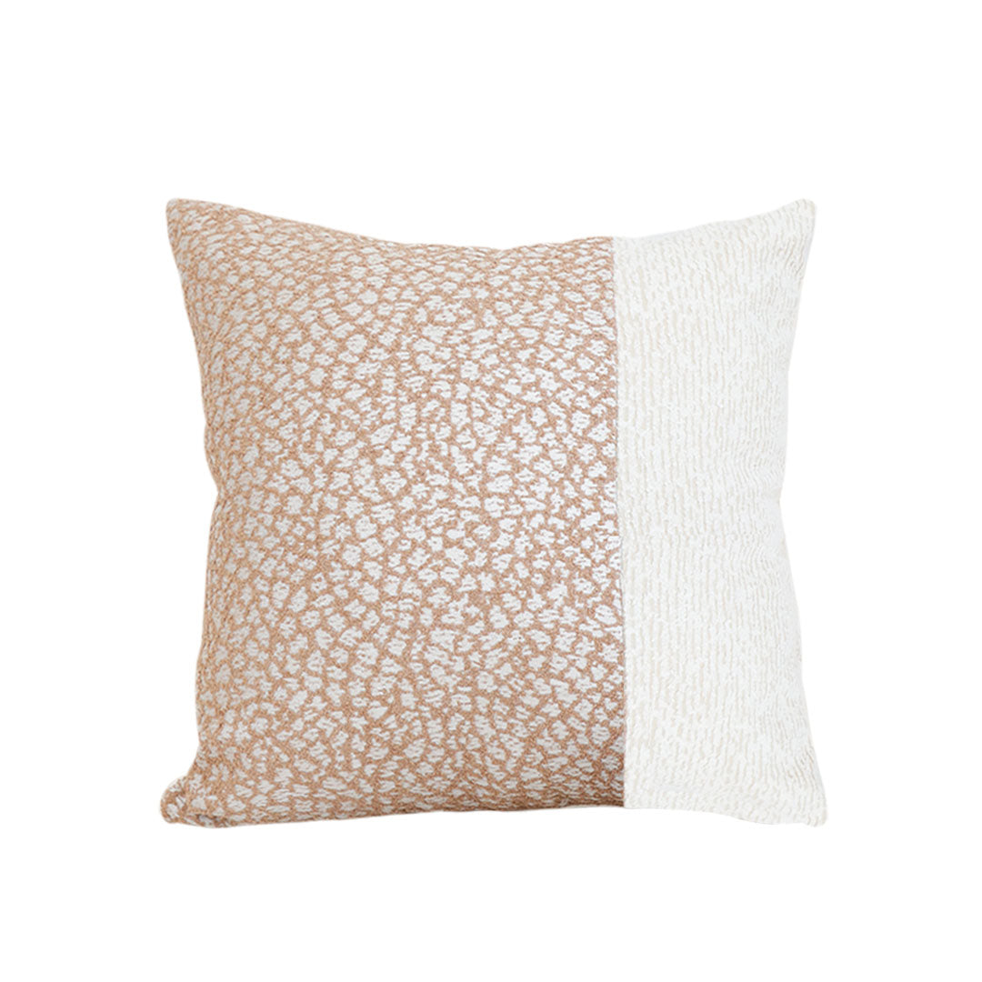 SOGA 45cm Chic Ivory & Gold Textured Pillowcase