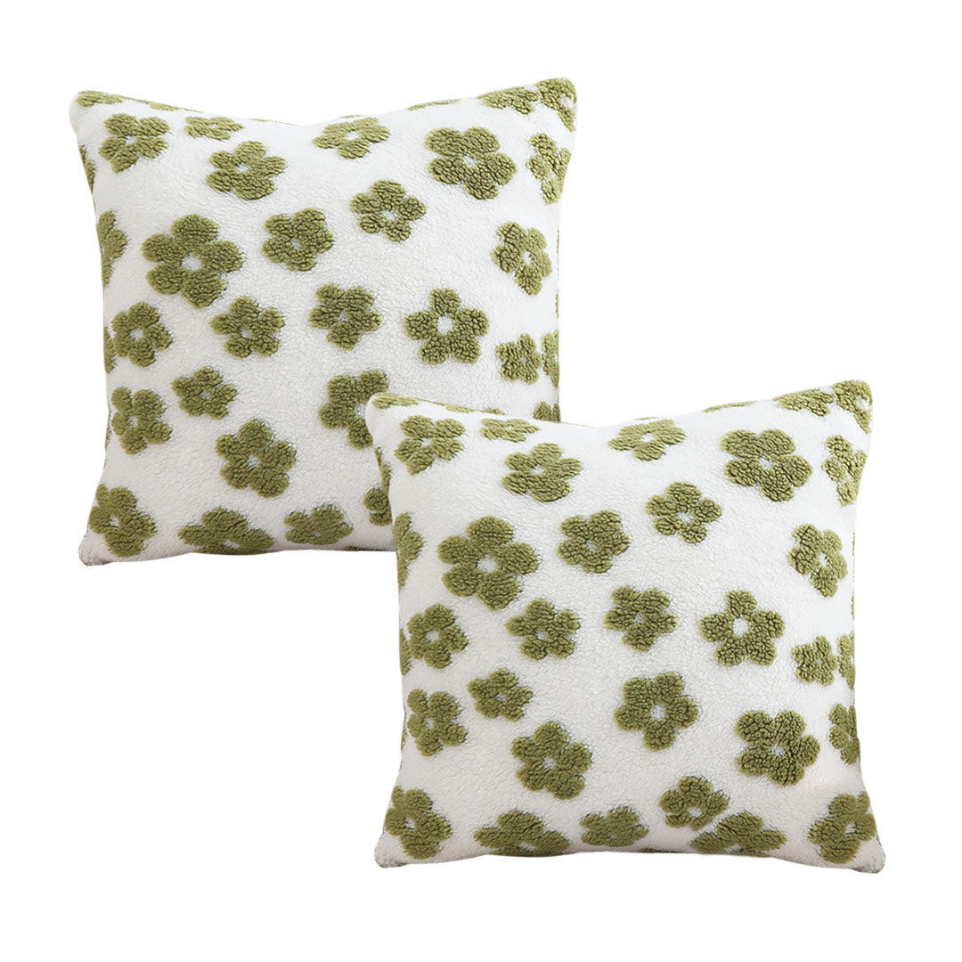 SOGA 2X 45cm Garden Bloom Delight Pillowcases – Elegant Floral Decorative Cushion Covers for Sofa, Bed & Home Décor