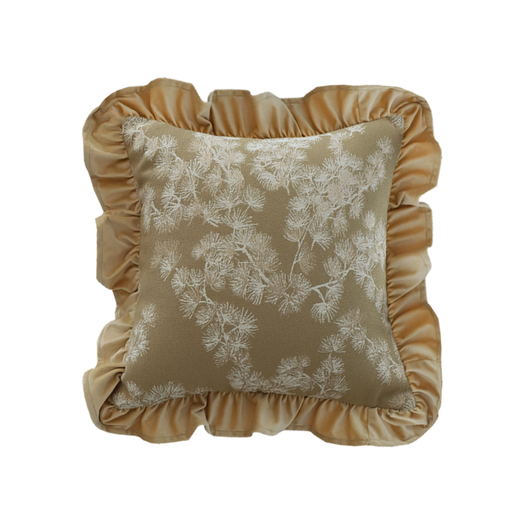 SOGA 45cm Champagne Floral with Gold Ruffle