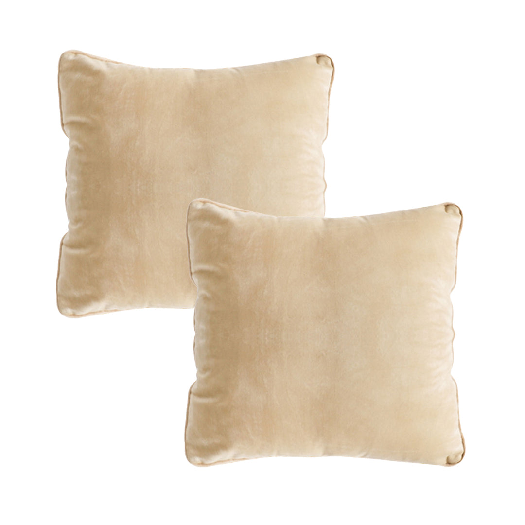 SOGA 2X 45cm Champagne Beige Velvet Pillowcase – Luxurious Soft Cushion Covers for Elegant Home Décor