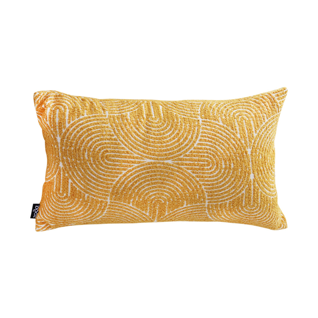 SOGA 30x50cm Mustard Yellow Geometric Lumbar Pillowcase for Home Decor