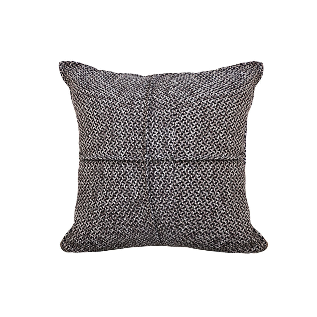 SOGA 45cm UrbanWeave Charcoal Tweed Pillowcase