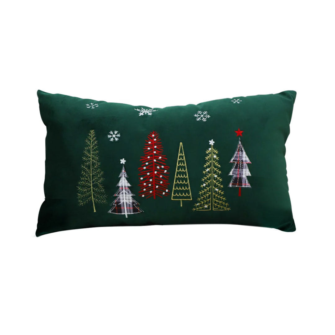 SOGA 30x50cm Christmas Tree Pillowcase (Green)