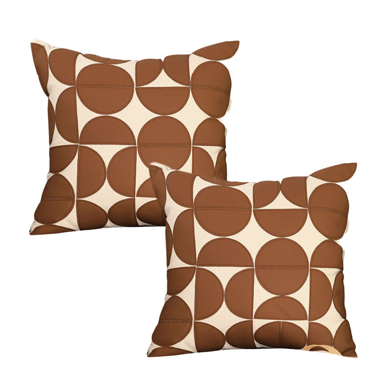 SOGA 2X 45cm Retro Geometric Circle Pillowcase