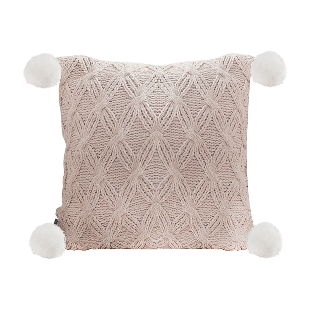 SOGA 45cm Diamond Knit Texture Brown Throw Pillowcase