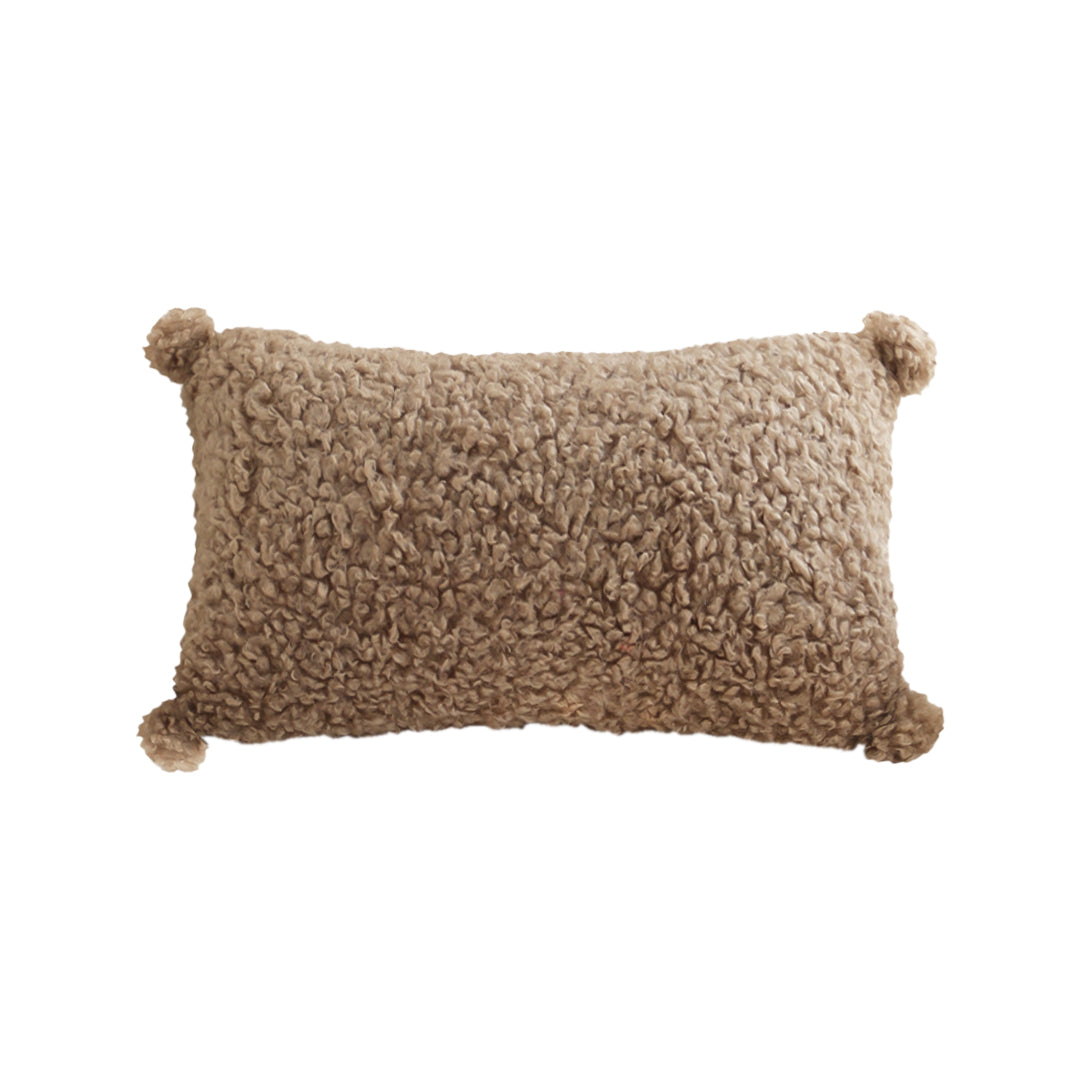 SOGA 30x50cm Sage Green Textured Lumbar Pillow with Tassels