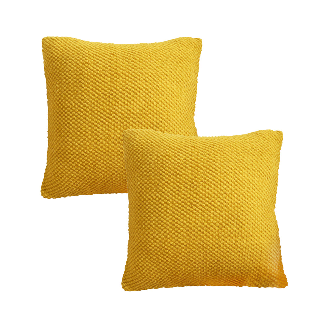 SOGA 2X 45cm Textured Sunshine Pillowcases – Bright Decorative Cushion Covers for Sofa, Bed & Home Décor