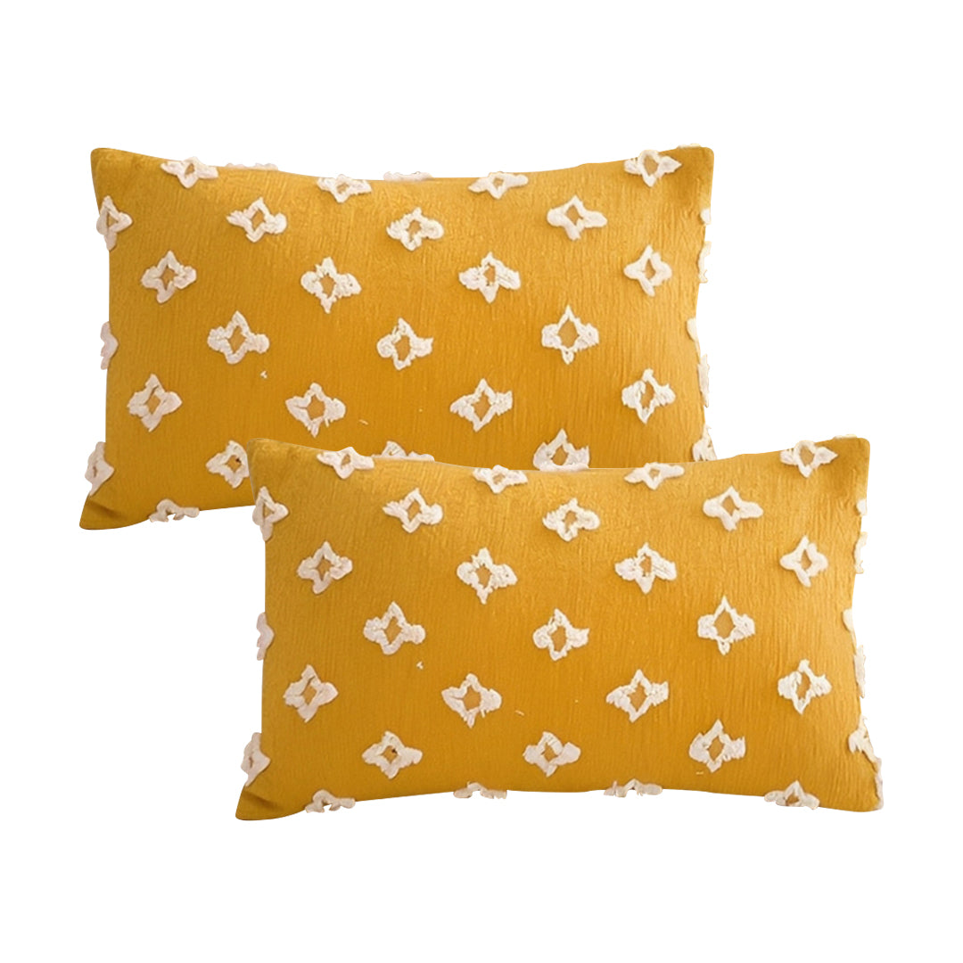 SOGA 2-Pack 30x50cm Diamond Pattern Pillowcases – Textured Rectangular Cushion Covers for Sofa, Bed & Home Décor