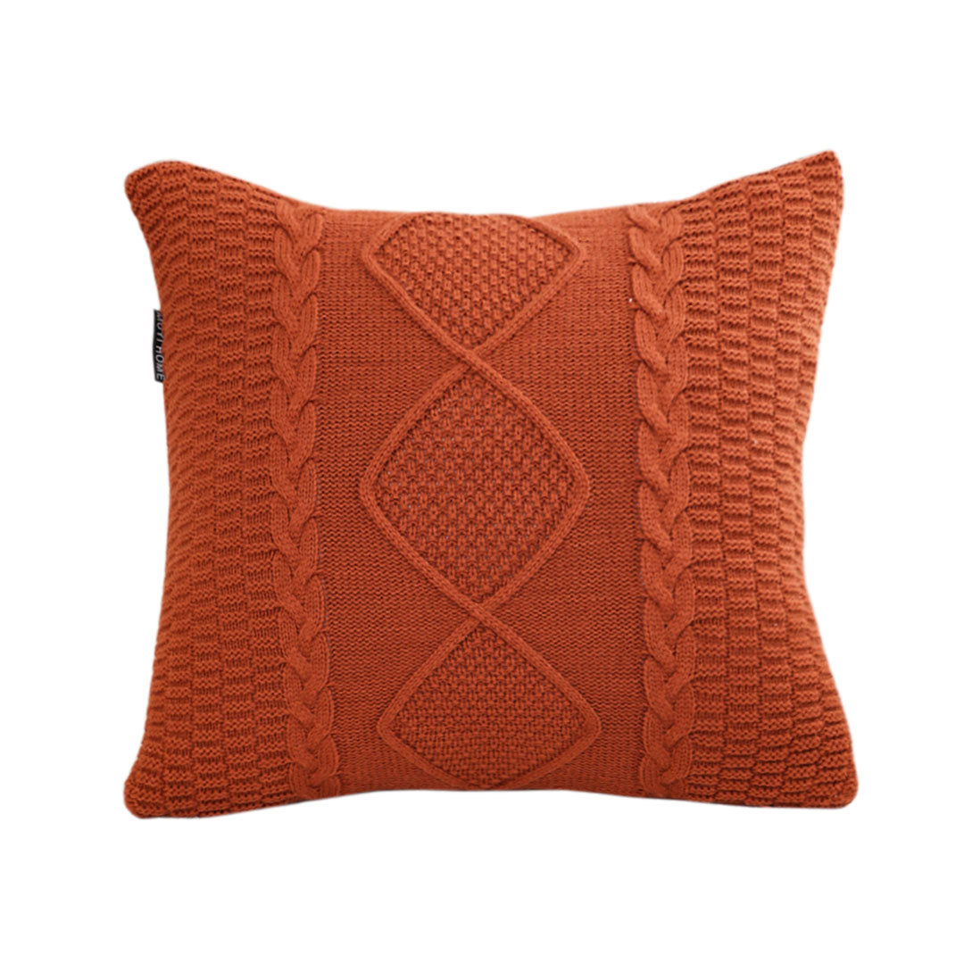 SOGA 45cm Cable Knit Diamond Pillowcase