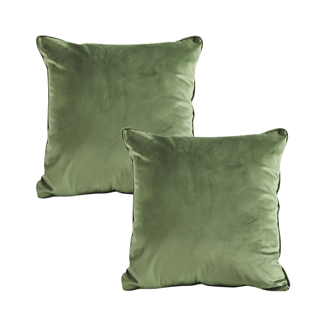 SOGA 2X 45cm Sage Green Velvet Pillowcase – Luxurious Soft Cushion Covers for Modern Home Décor