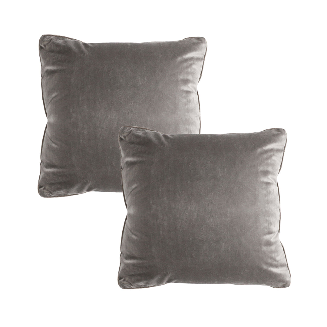SOGA 2X 45cm Dove Gray Velvet Pillowcase – Luxurious Soft Cushion Covers for Modern Home Décor