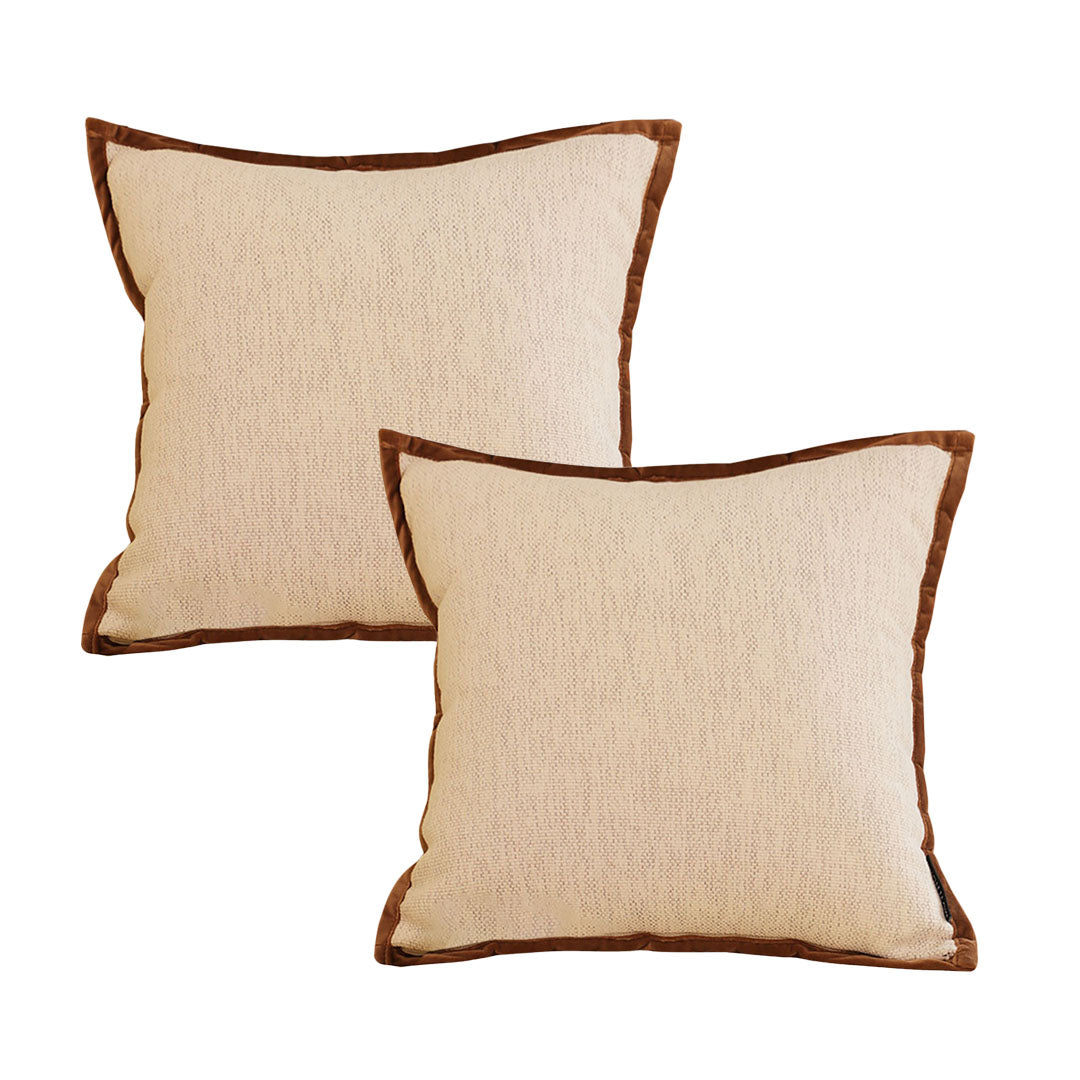 SOGA 2X 45cm Vintage Off-White Square Decorative Pillowcase