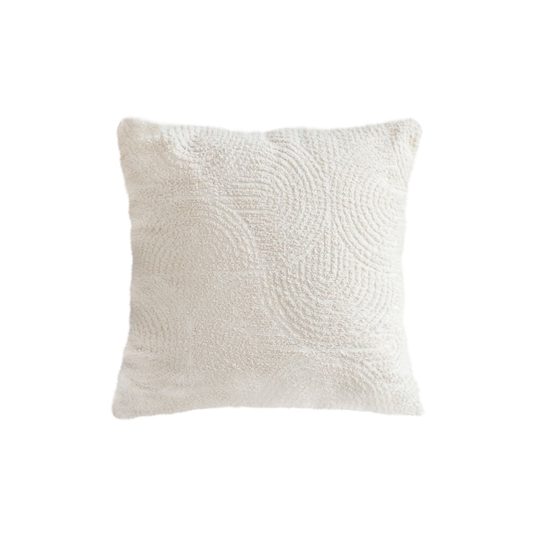 SOGA 45cm Beige Internet Celebrity 3D Arched Raised Pattern Pillowcase