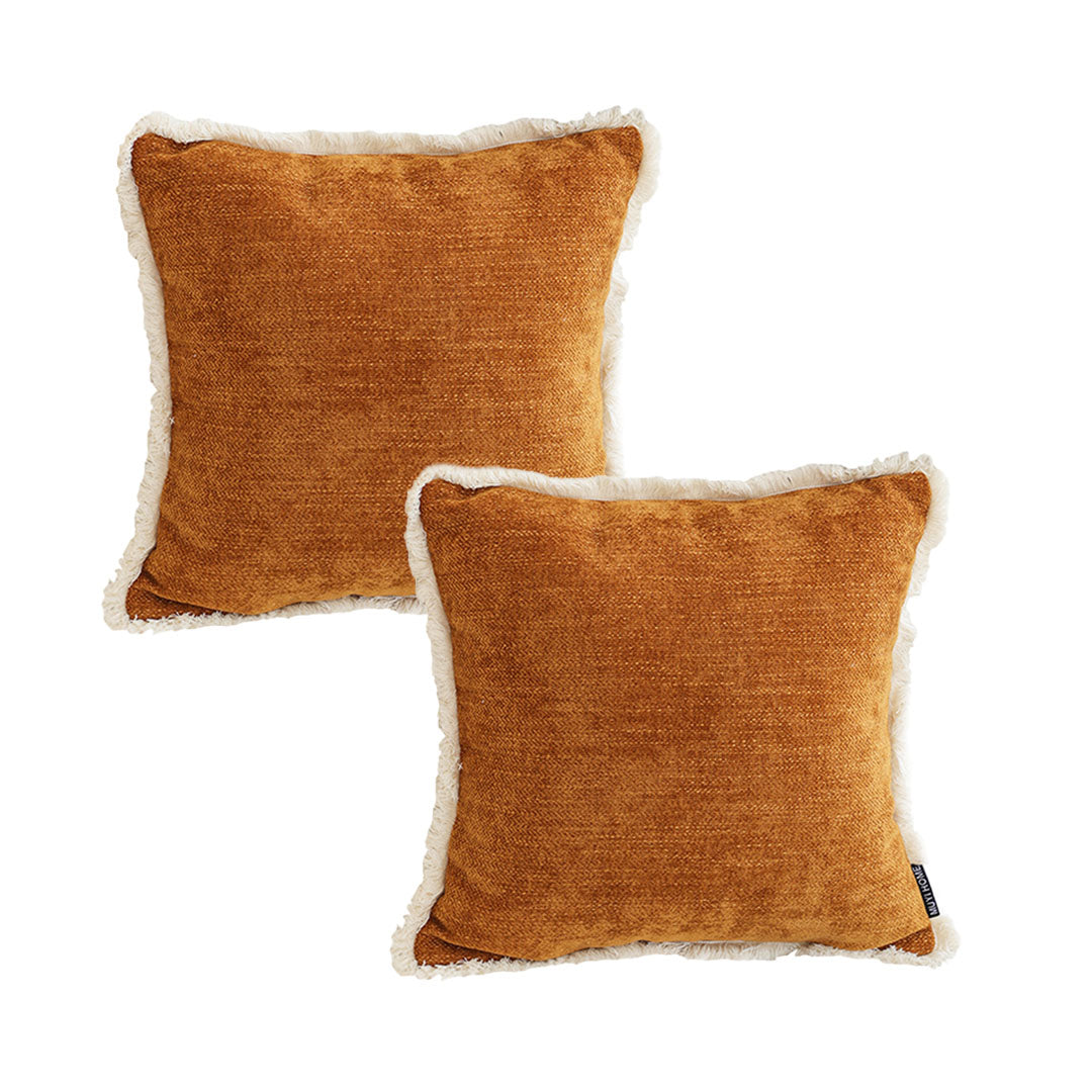 SOGA 2X 45cm Rust Orange Pillowcase