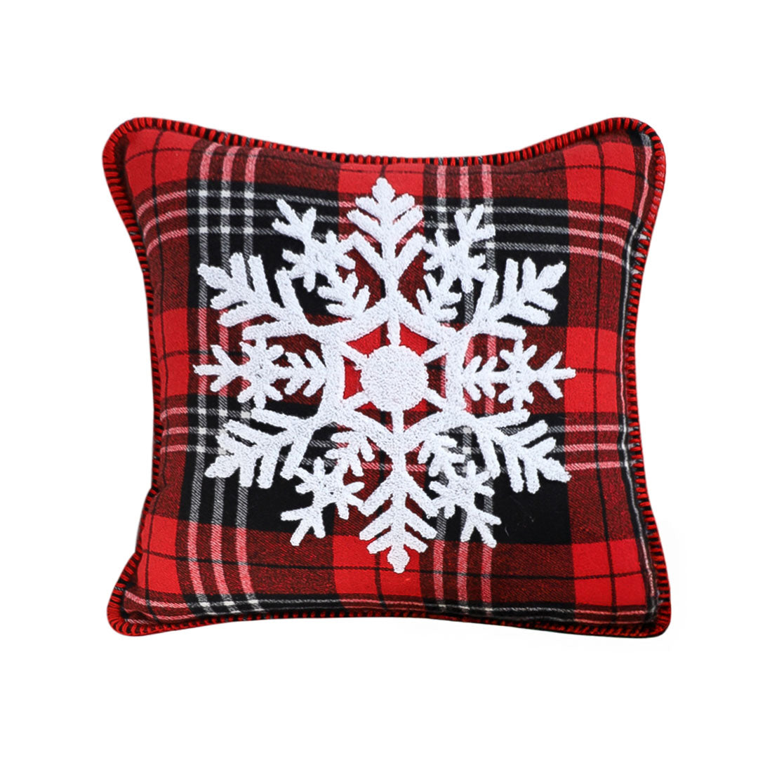 SOGA 45cm Holiday Snowflake Pillowcase