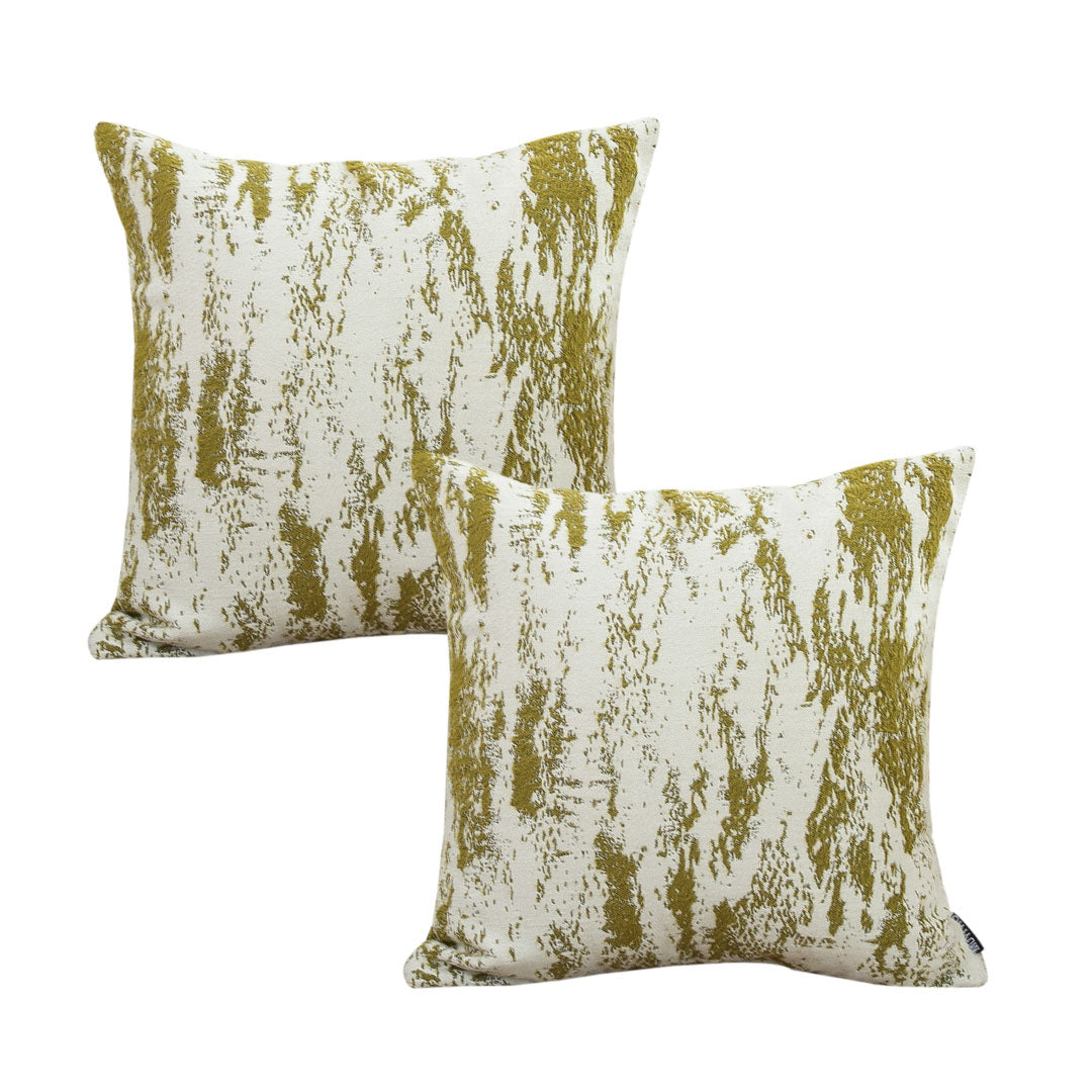 SOGA 2X 45cm Moss-White Cascade Brushstroke Decorative Pillowcase