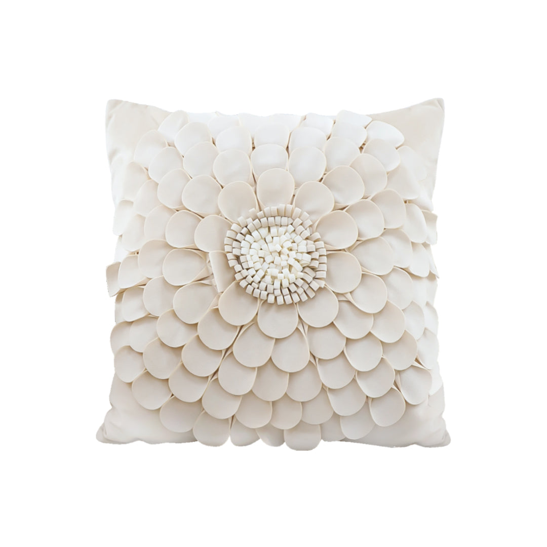 SOGA 45cm ""Luxurious Textured Flower Pillowcase