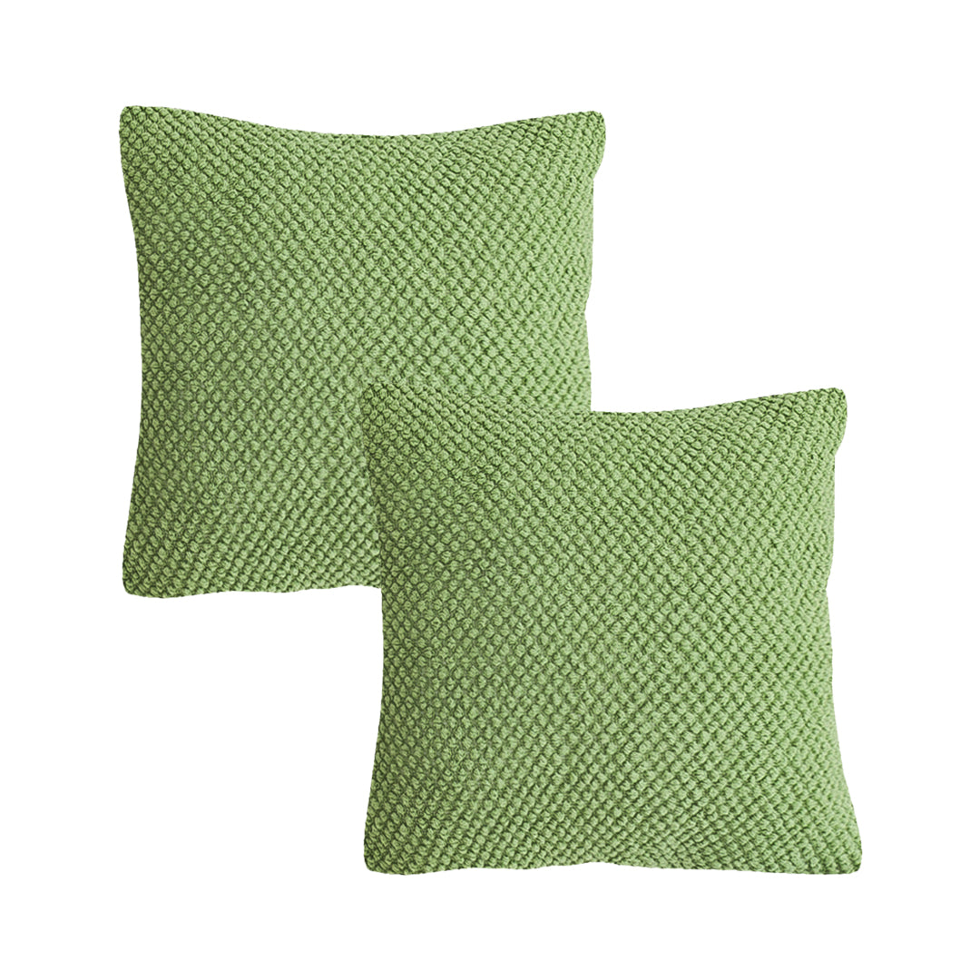 SOGA 2X 45cm Textured Weave Pillowcases – Modern Decorative Cushion Covers for Sofa, Bed & Home Décor