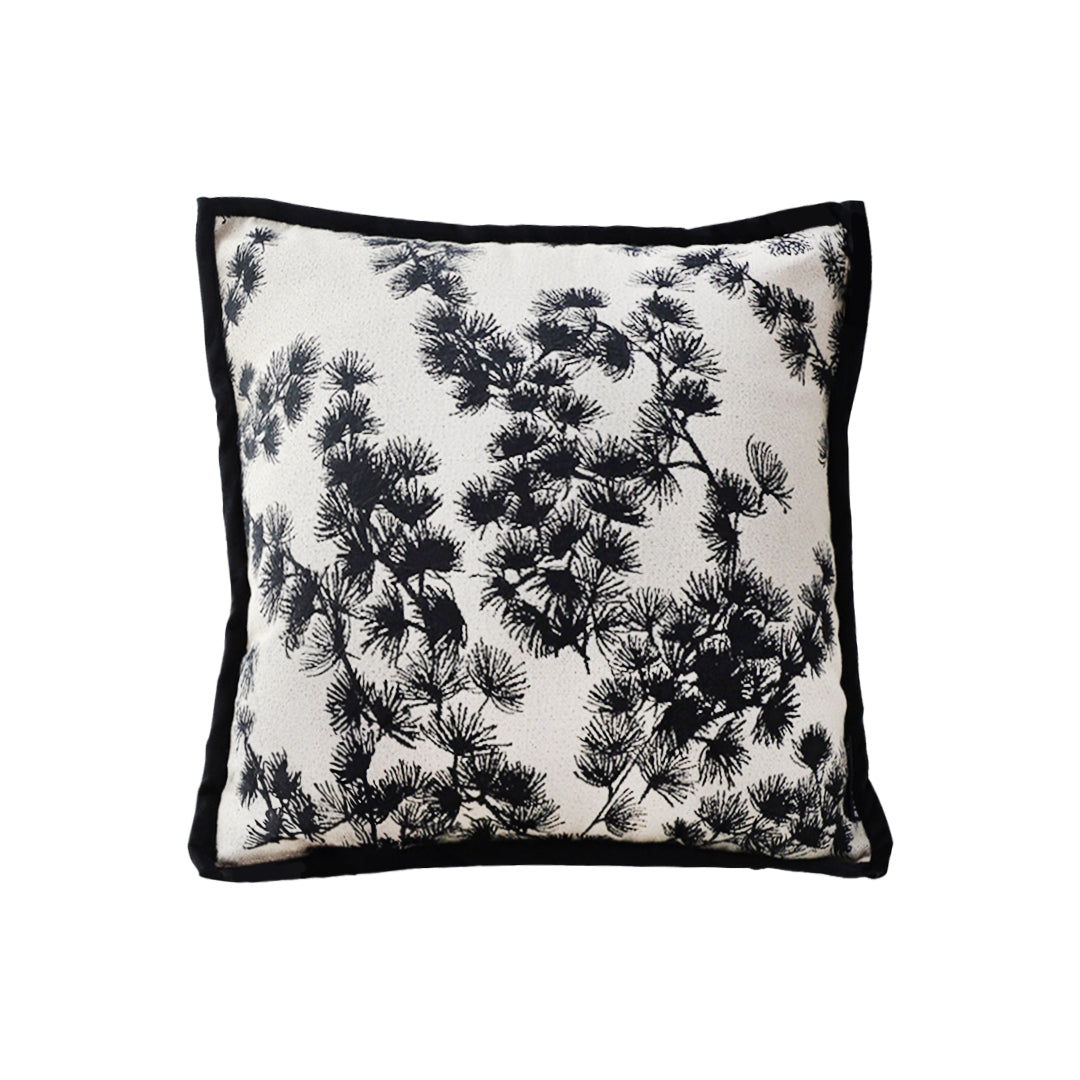 SOGA 45cm Black Floral Pillowcase