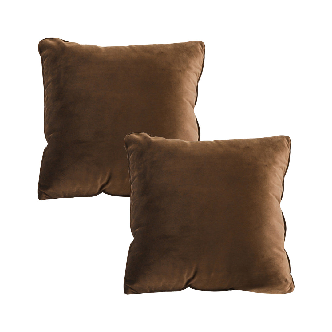 SOGA 2X 45cm Rich Brown Velvet Pillowcase – Luxurious Soft Cushion Covers for Elegant Home Décor