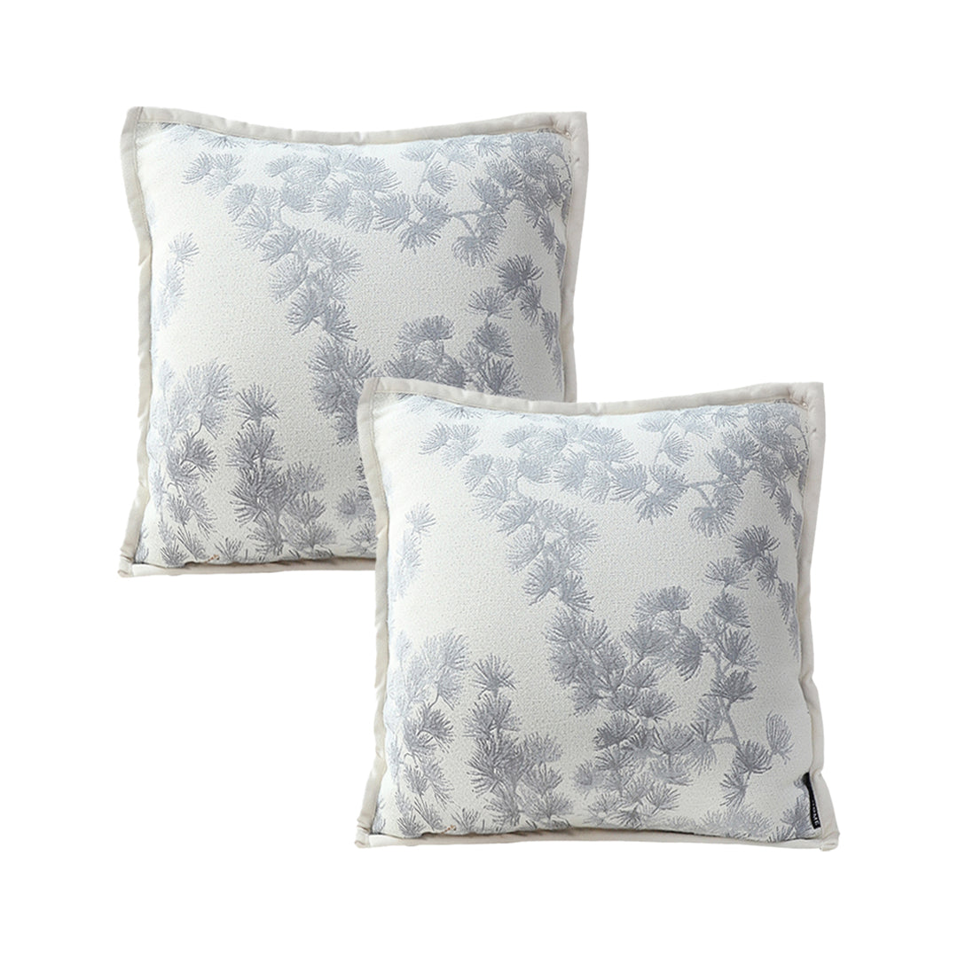 SOGA 2X 45cm Gray Floral Pillowcase