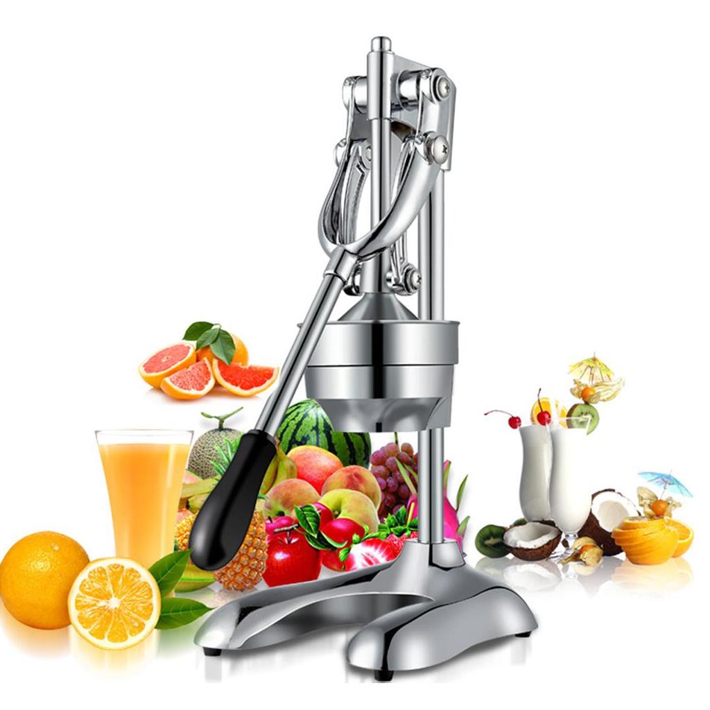 SOGA Manual Citrus Juicer – Commercial Stainless Steel Hand Press Orange Juice Extractor & Squeezer, Silver