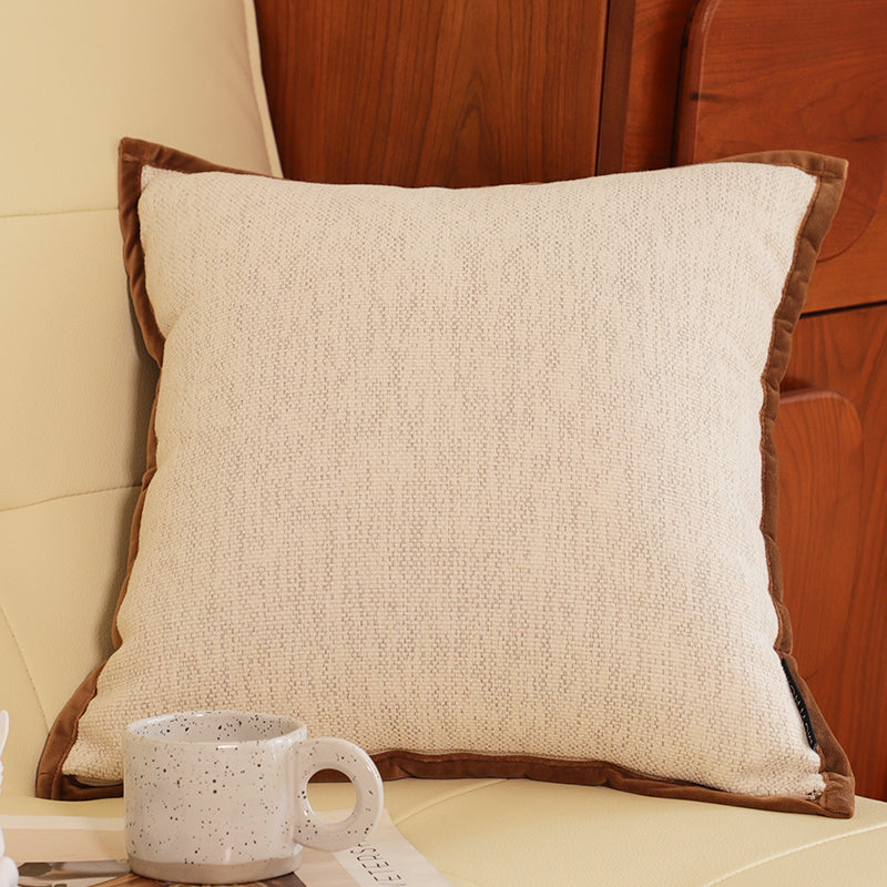SOGA 45cm Vintage Off-White Square Decorative Pillowcase