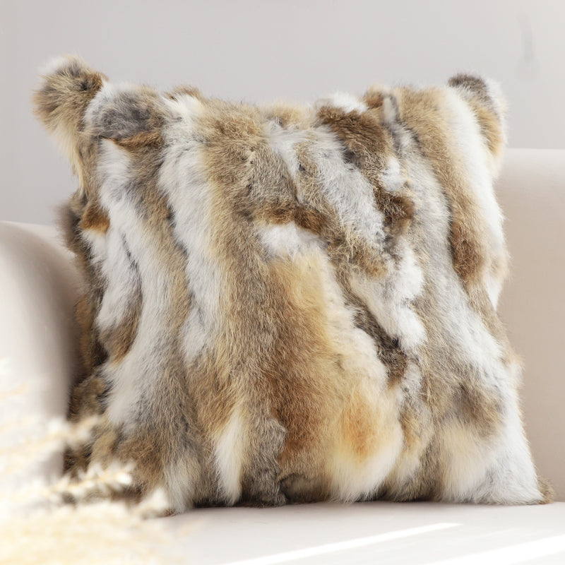 SOGA 45cm Faux Fur Luxury Pillowcase (Mixed)