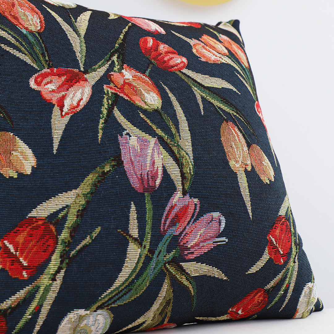 SOGA 45cm Botanical Floral Pillowcase (Dark)