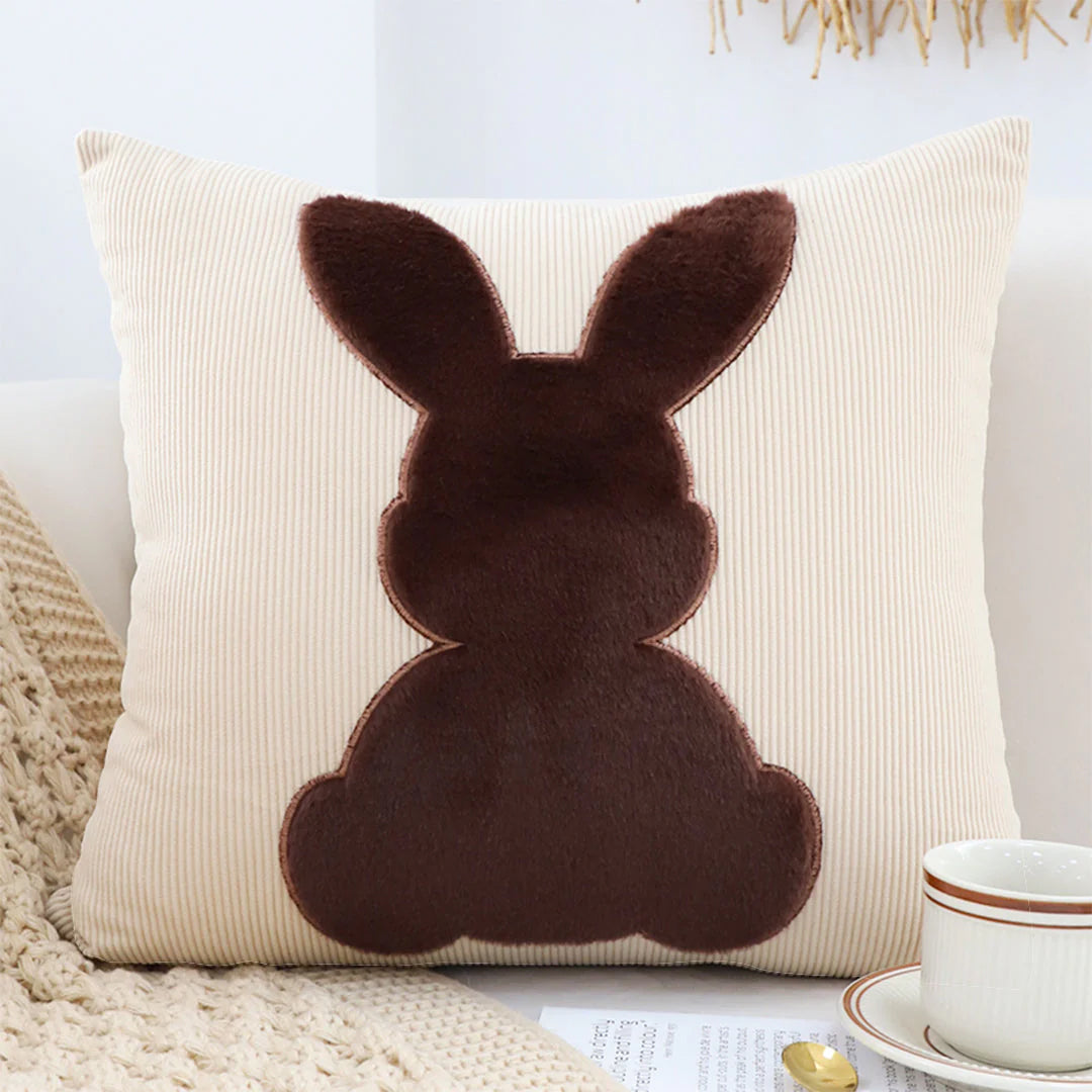 SOGA 45cm "Bunny Silhouette Pillowcase