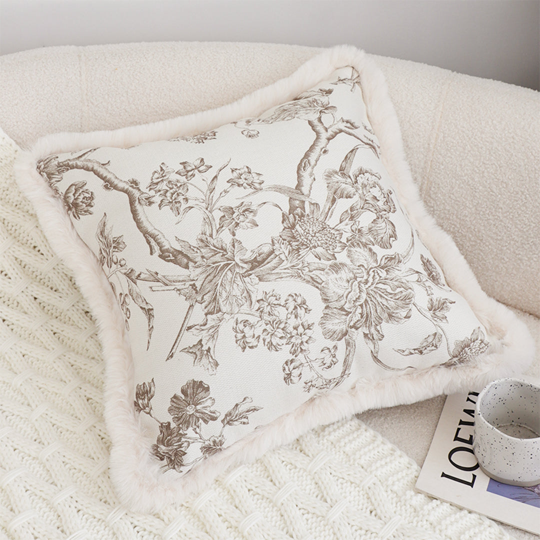 SOGA 2X 45cm Sage Green Botanical Embroidered Pillowcase