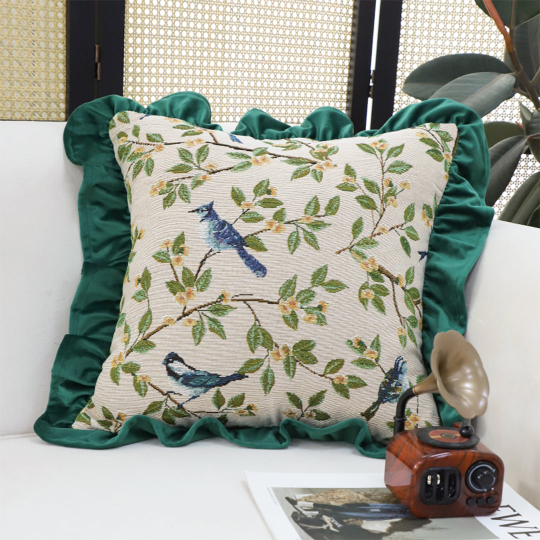 SOGA 2X 45cm Enchanting Emerald & Avian Oasis Pillowcase