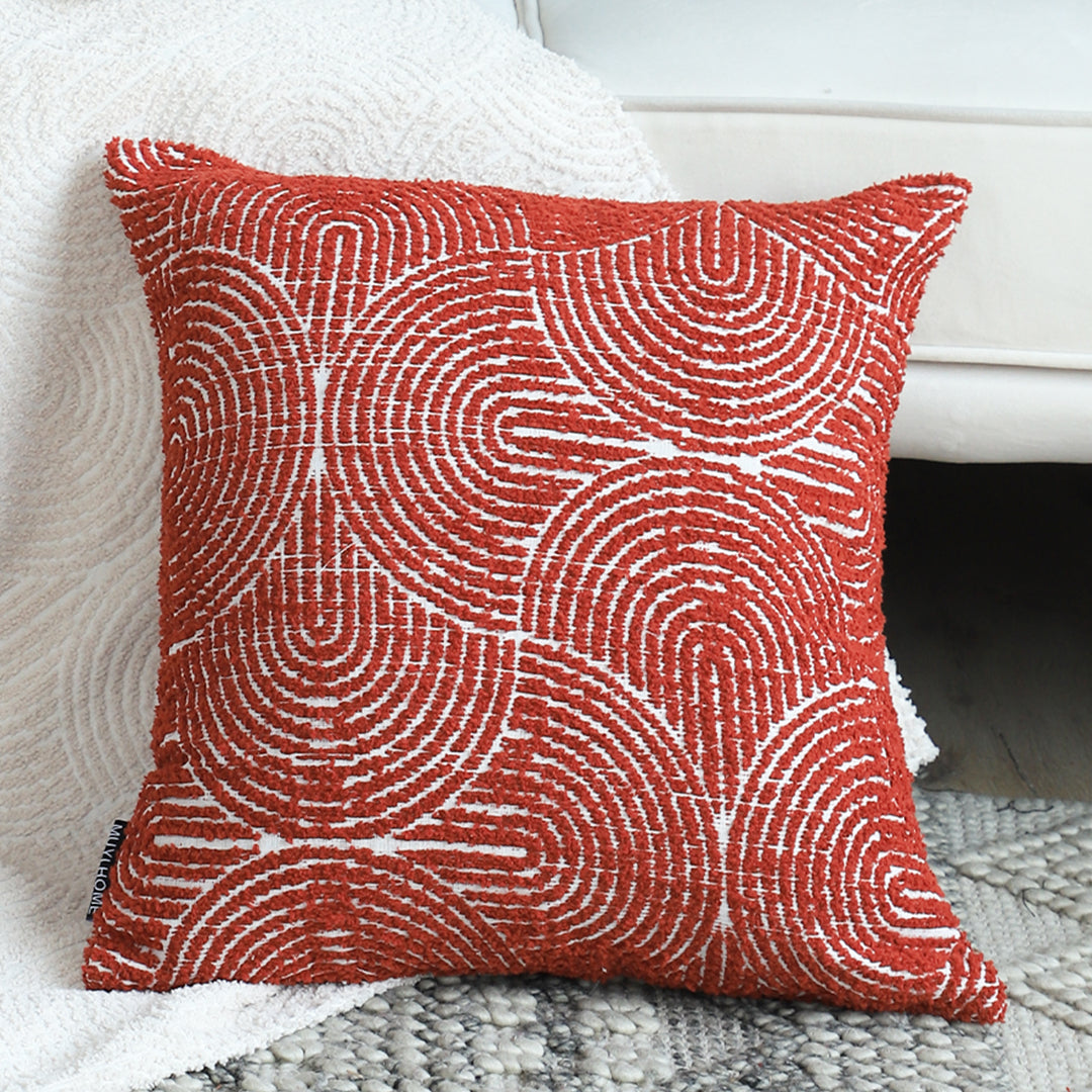 SOGA 30x50cm Cinnabar Burnt Orange Lumbar Pillowcase