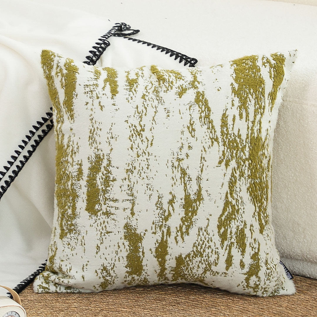 SOGA 2X 45cm Moss-White Cascade Brushstroke Decorative Pillowcase
