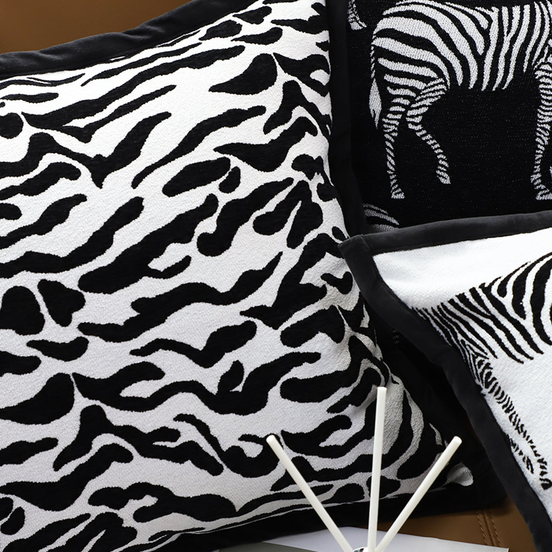 SOGA 45cm Abstract Zebra Stripe Accent Pillow Cover