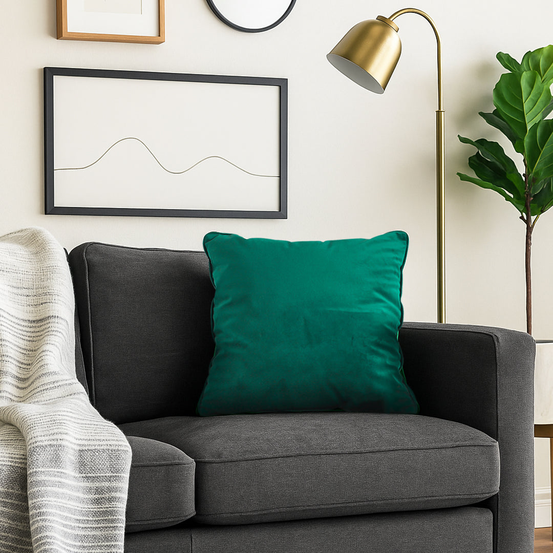 SOGA 45cm Velvet Pillowcase (Emerald Green)