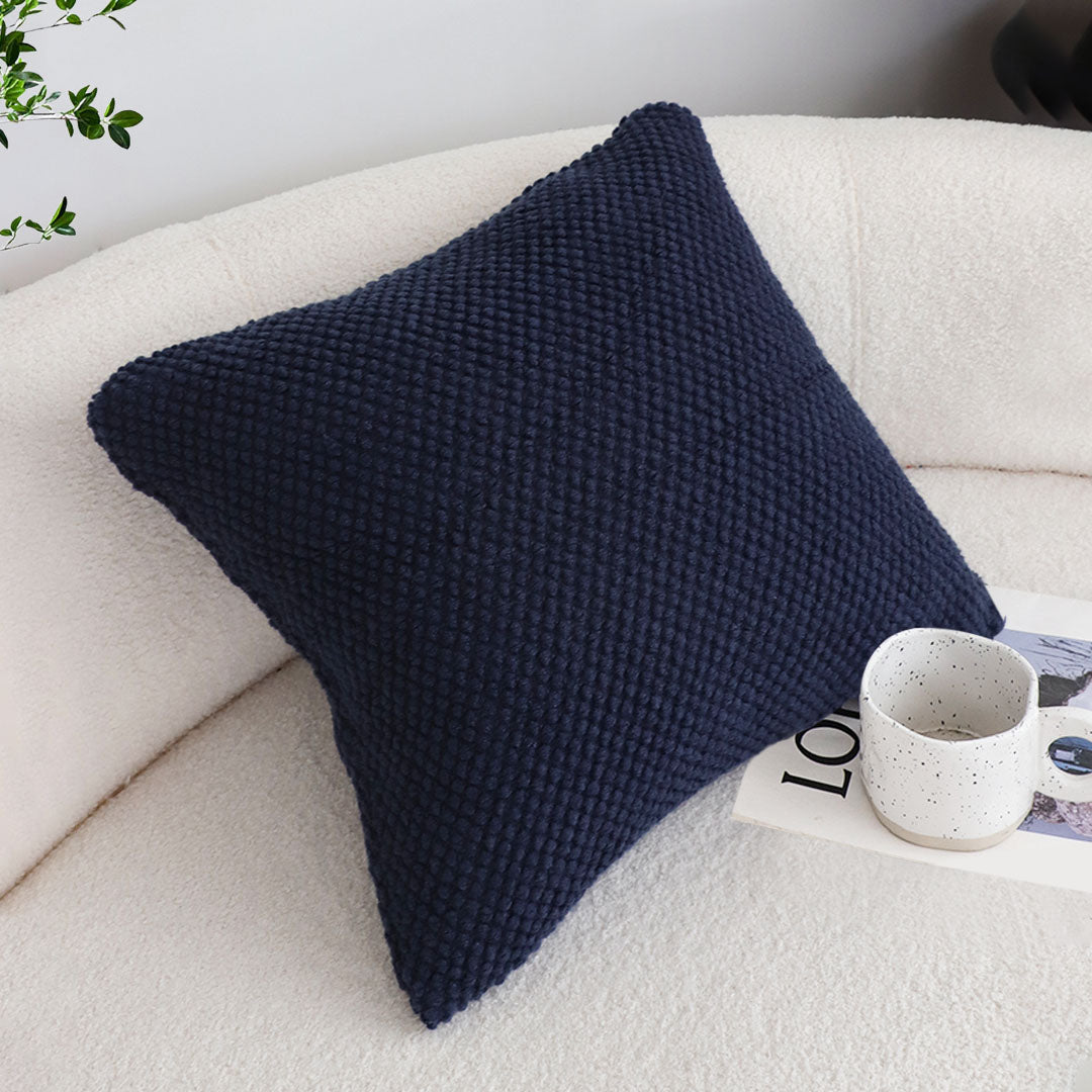 SOGA 45cm Textured Midnight Pillowcase