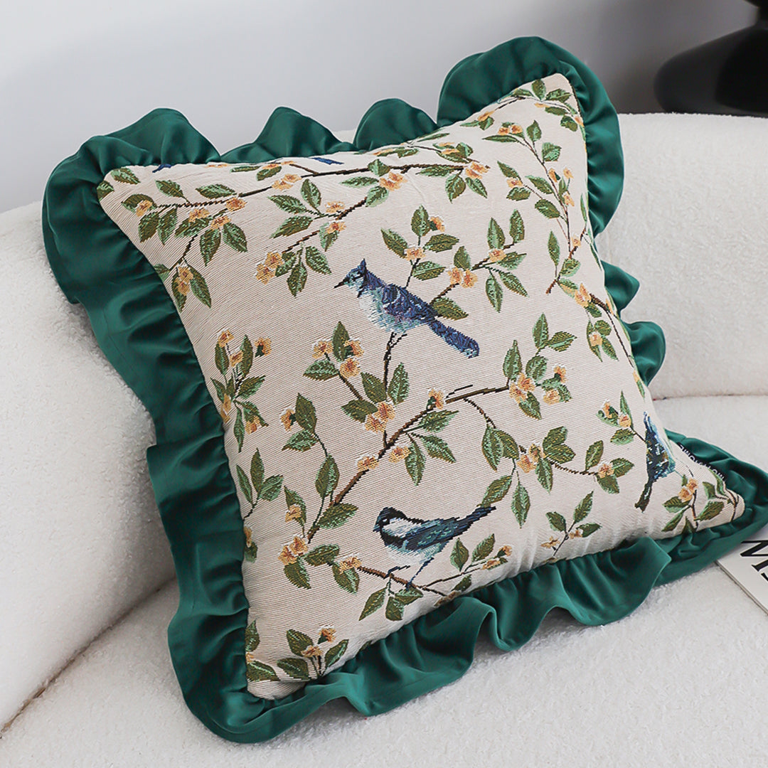 SOGA 2X 45cm Enchanting Emerald & Avian Oasis Pillowcase