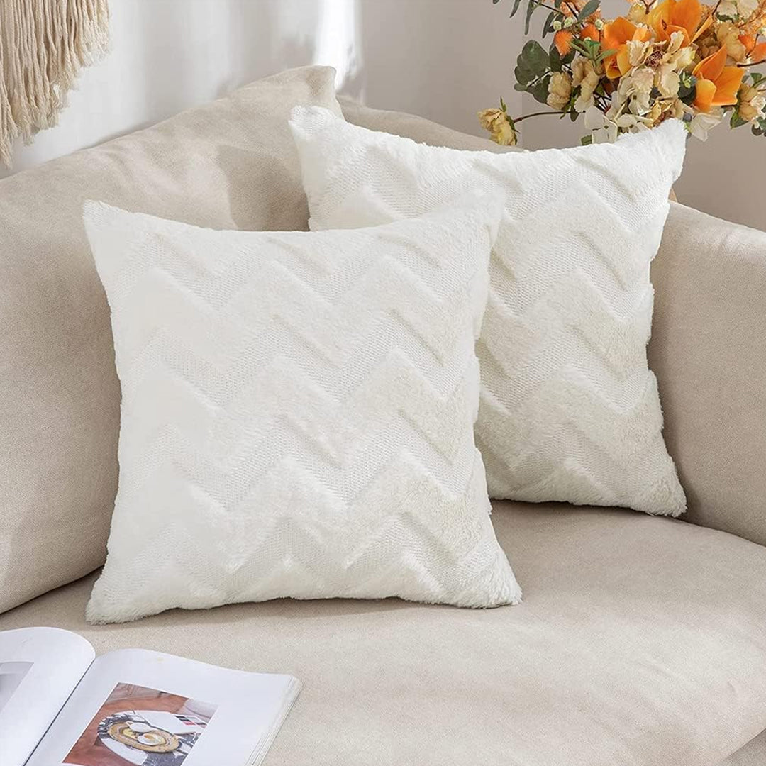 SOGA 45cm Chevron Pure Pillowcase