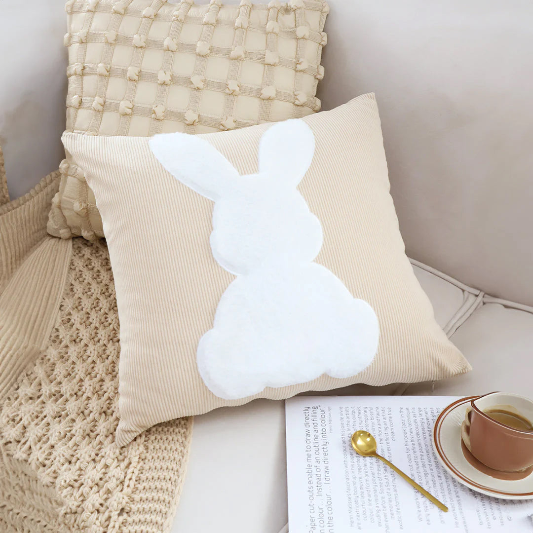 SOGA 45cm White Bunny Pillowcase