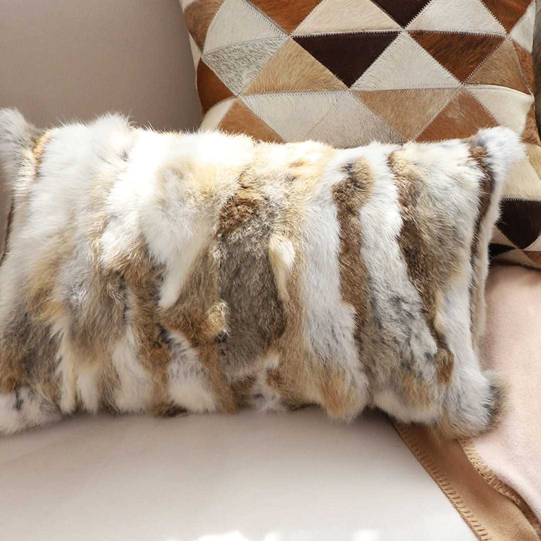 SOGA 30x50cm Faux Fur Luxury Pillowcase (Light)