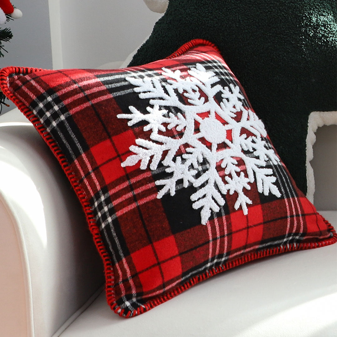SOGA 45cm Holiday Snowflake Pillowcase