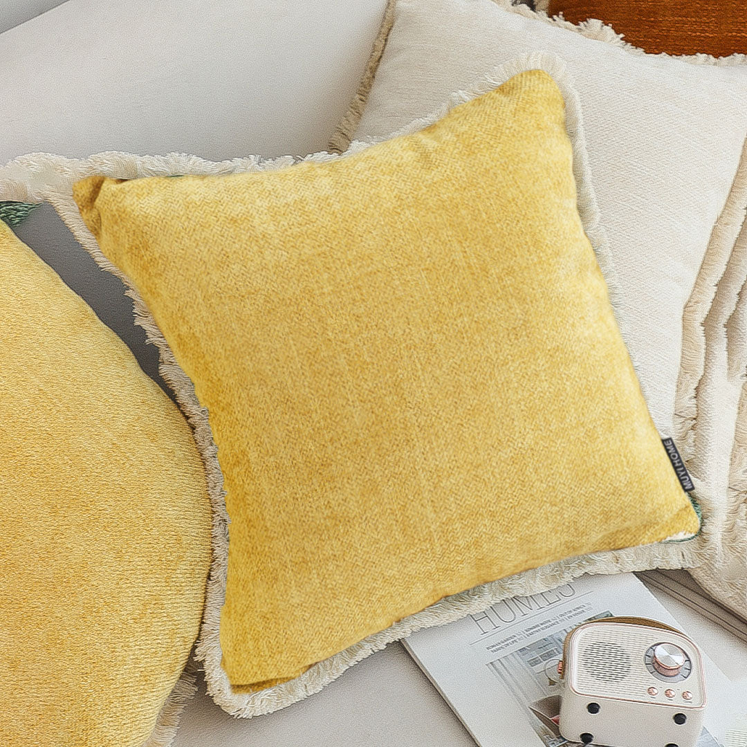 SOGA 2X 45cm Mustard Yellow Pillowcase
