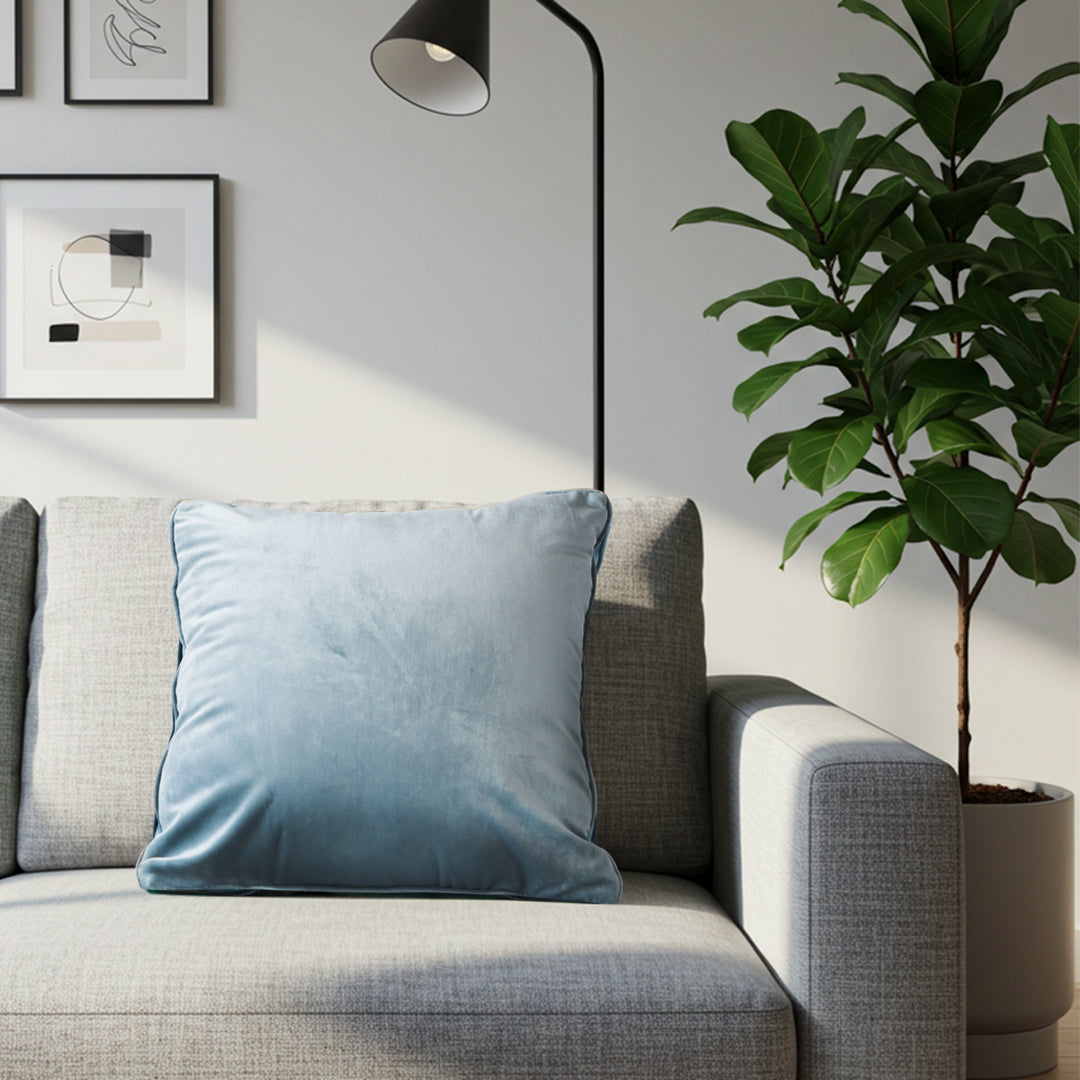 SOGA 45cm Velvet Pillowcase (Powder Blue)