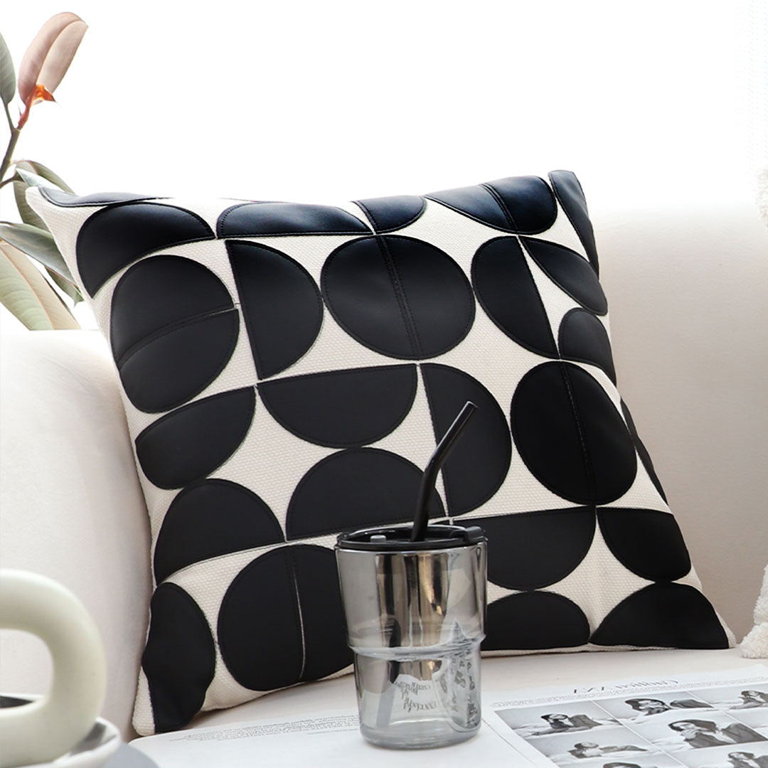SOGA 45cm Modern Geometric Circles Pillowcase