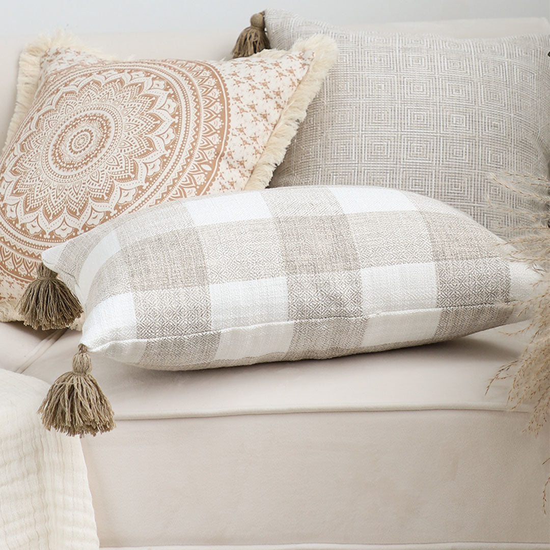 SOGA 45cm Classic Gingham Check Pillowcase