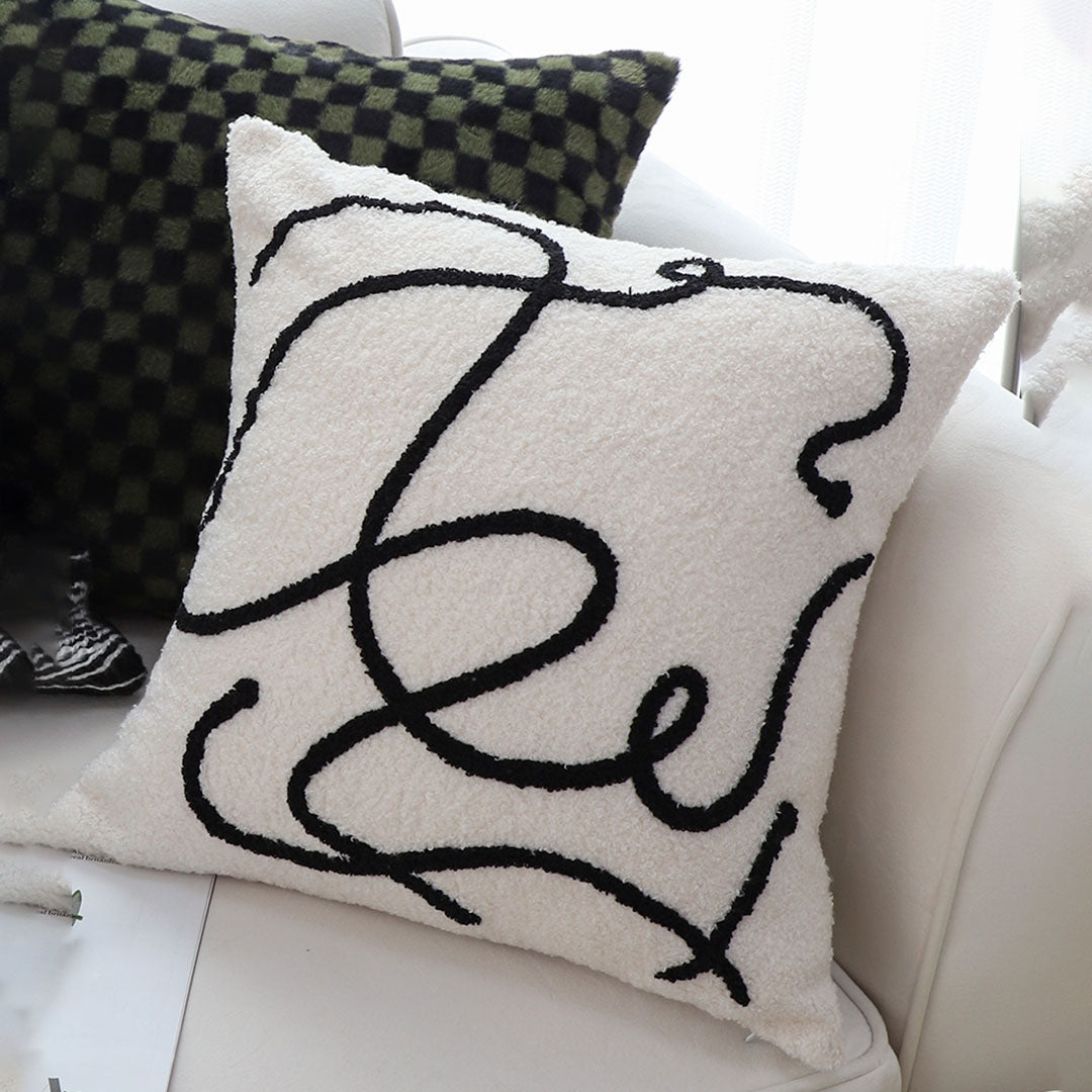 SOGA 45cm Abstract Line Art Pillow Cover